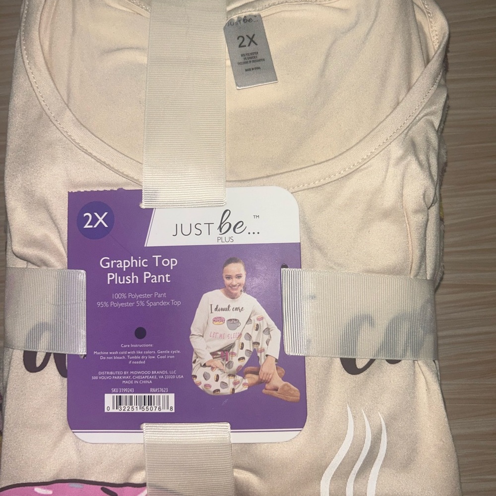 Just Be Me Graphic Top and Plush Pants 2 Pieces